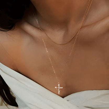 Crown Cross Faith Necklace