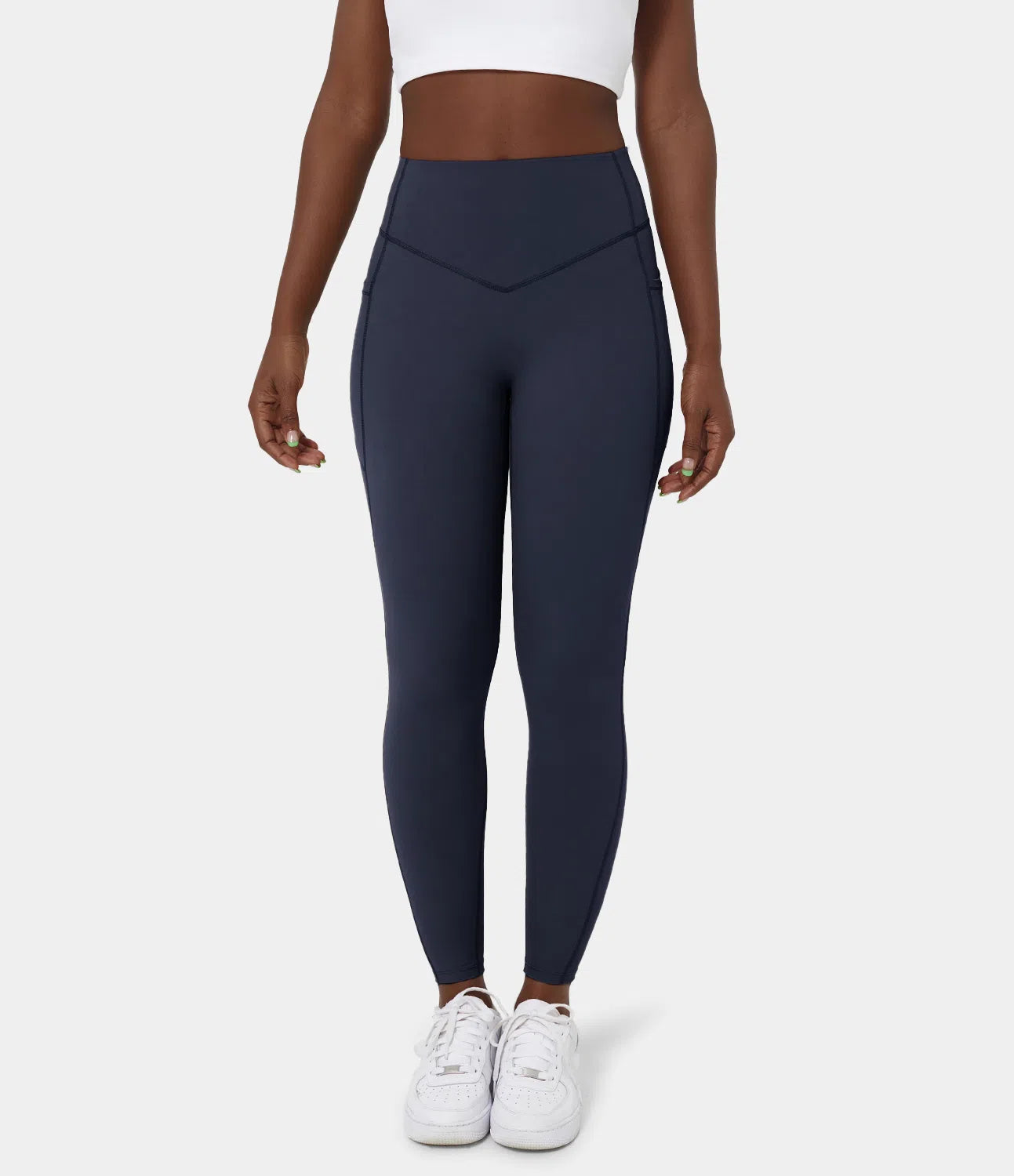 Dalora SoCinched High Waisted Tummy Control Side Pocket Shaping Training Leggings | Buy 1 Get 1 Free